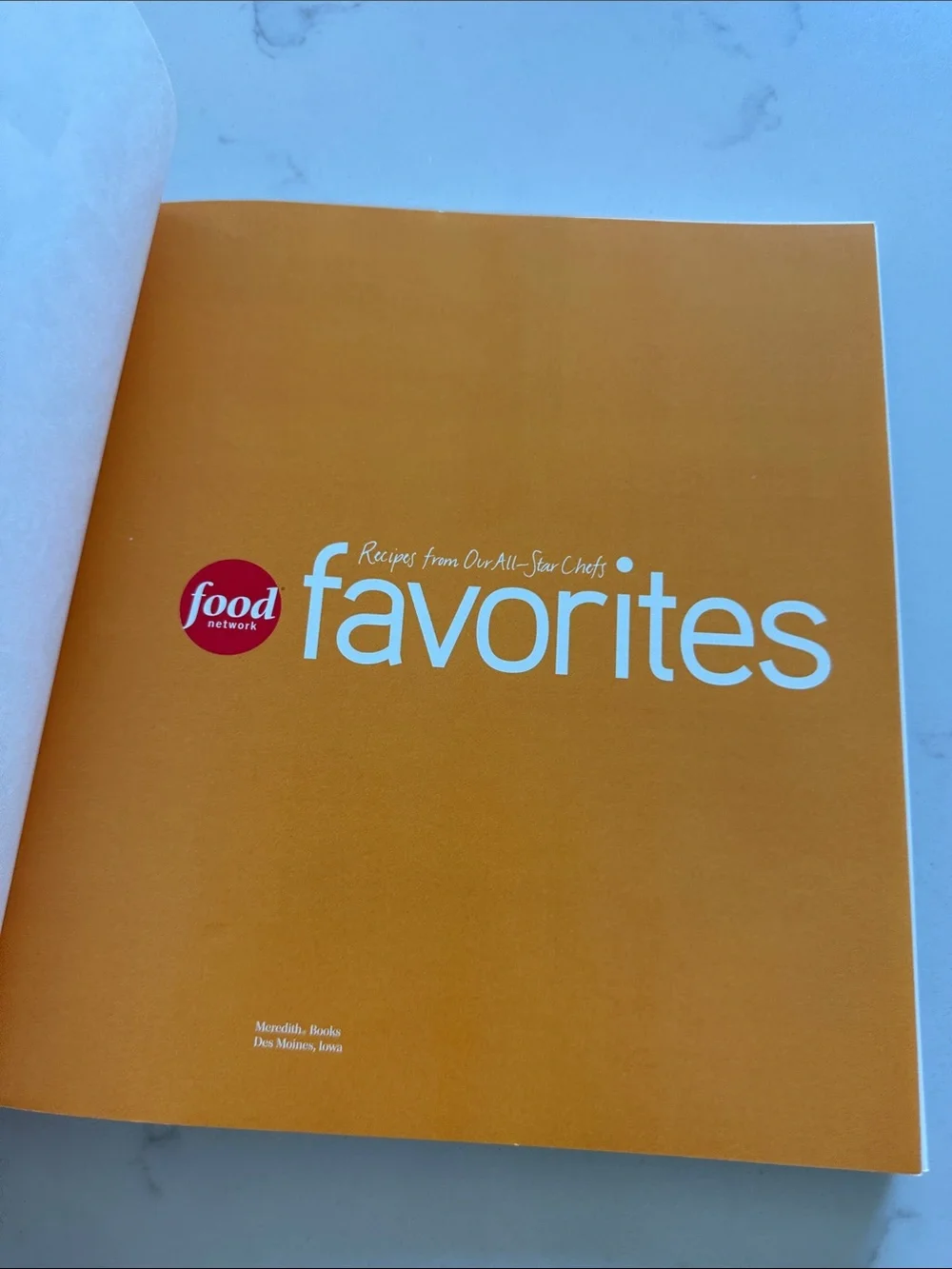 Food Network Favorites Cookbook - Orange & White Cover